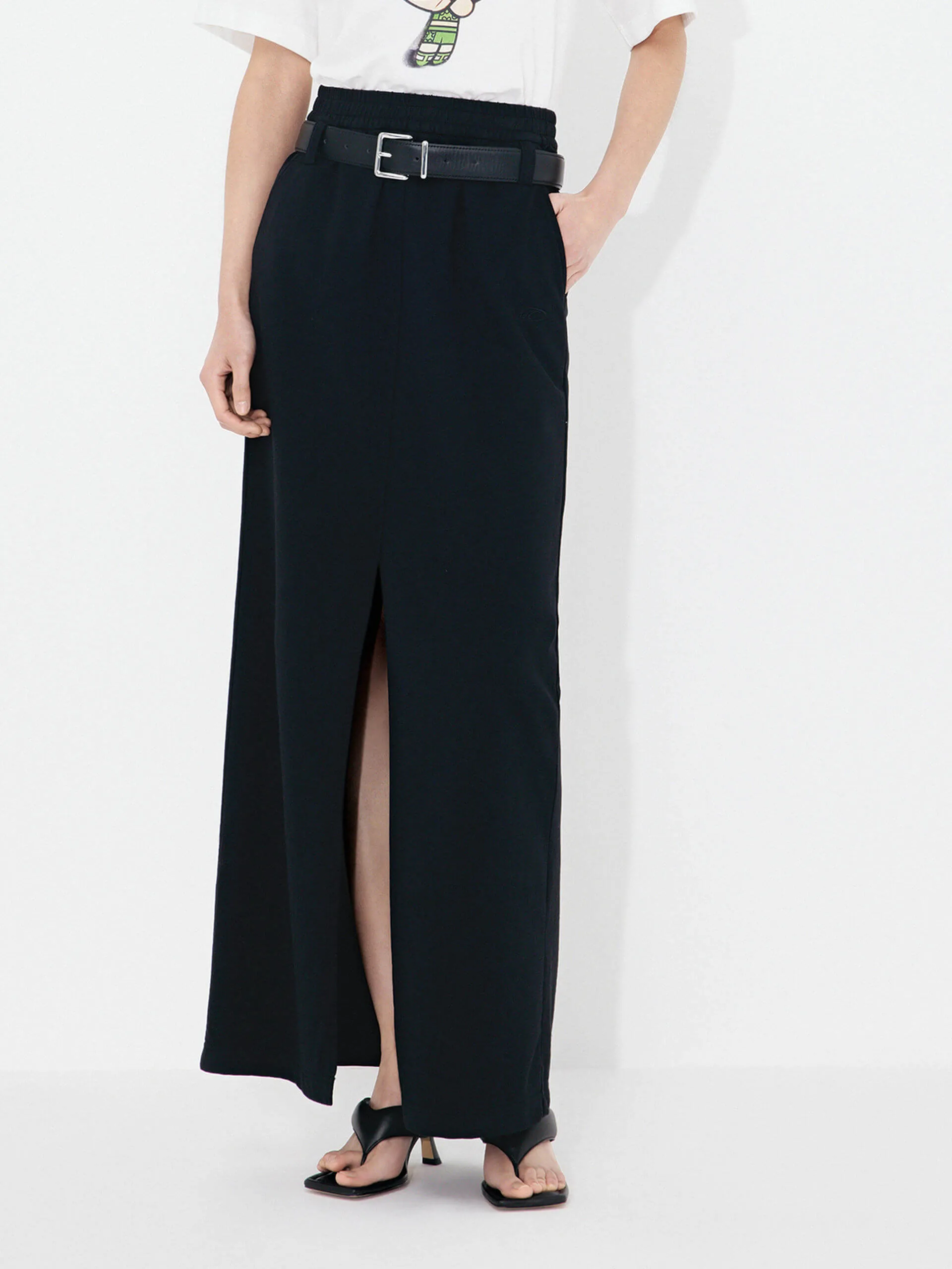 Front Slit Maxi Skirt