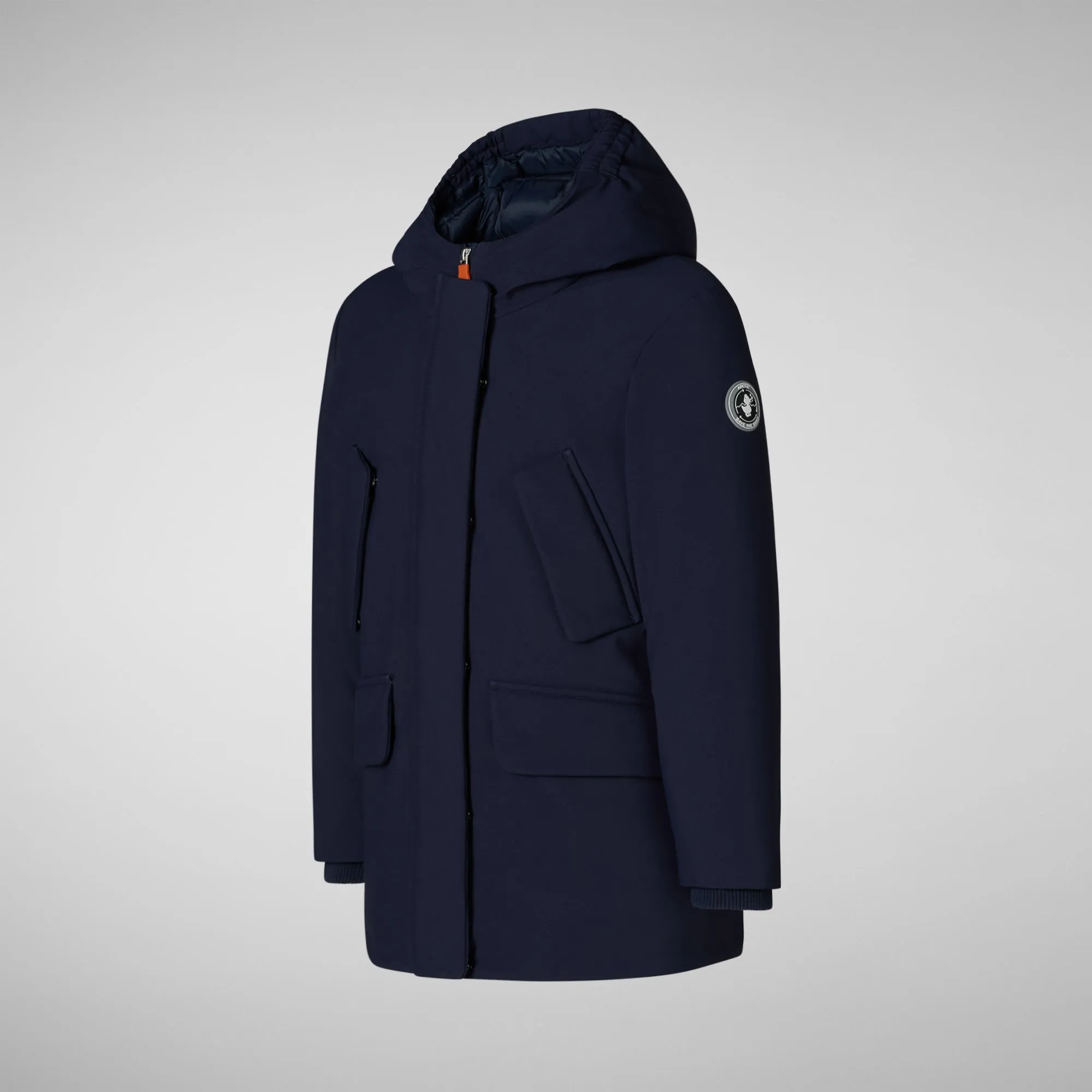 Girls' hooded parka Ally in Navy Blue