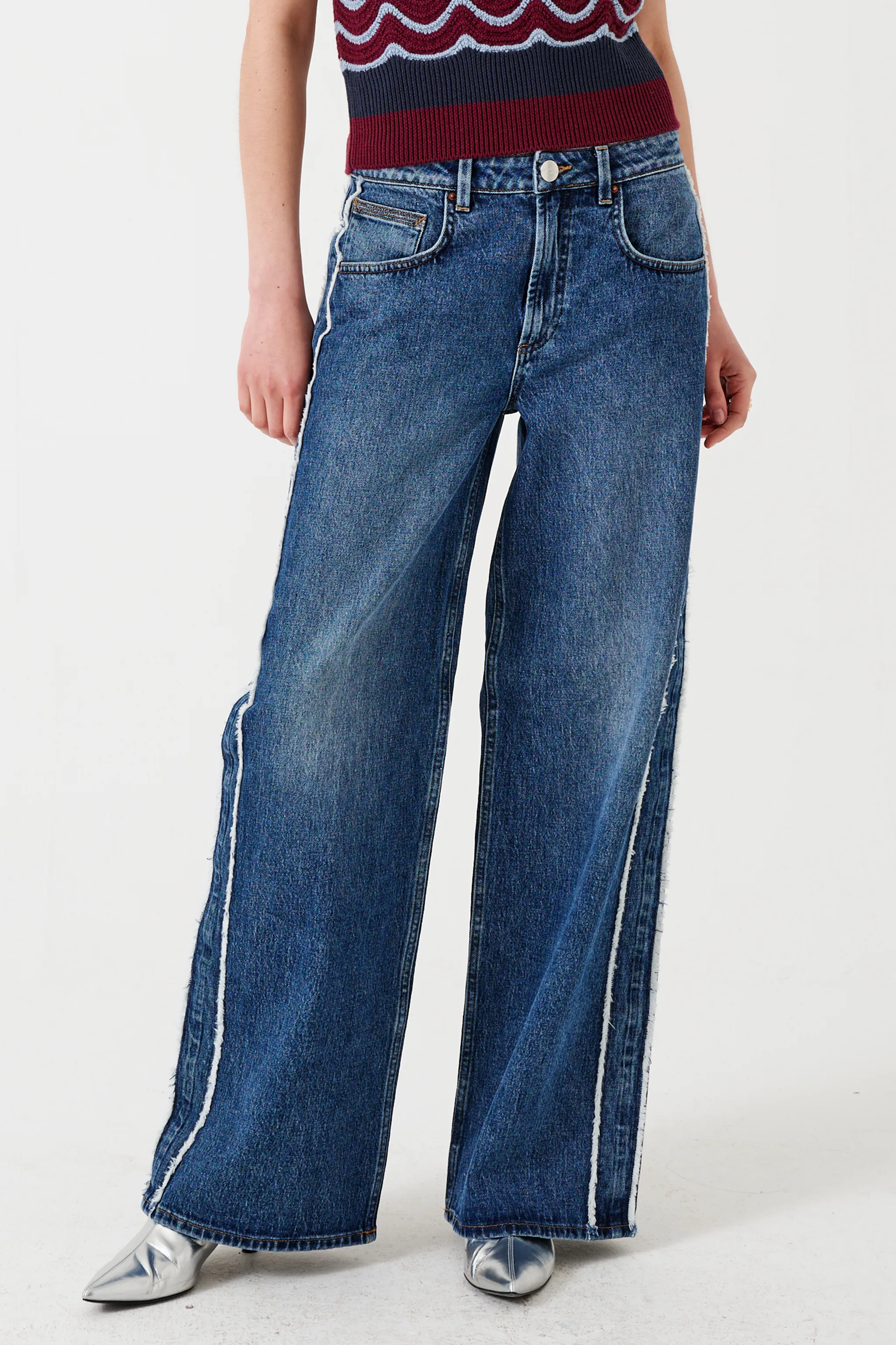 Gracie Side Stripe Jean in Pasadena Vintage