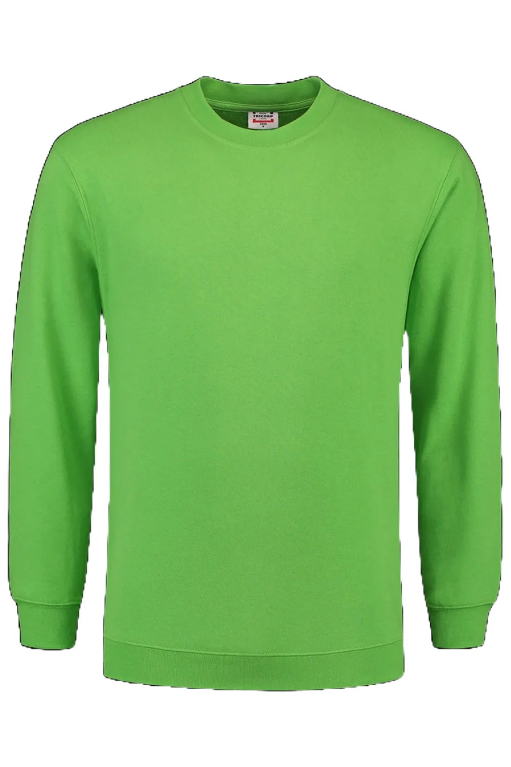 Green Plain Crew Neck Sweat Shirt - S