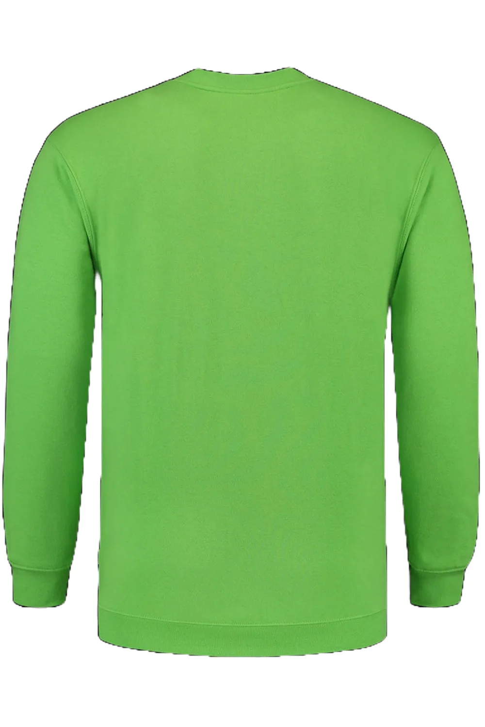 Green Plain Crew Neck Sweat Shirt - S