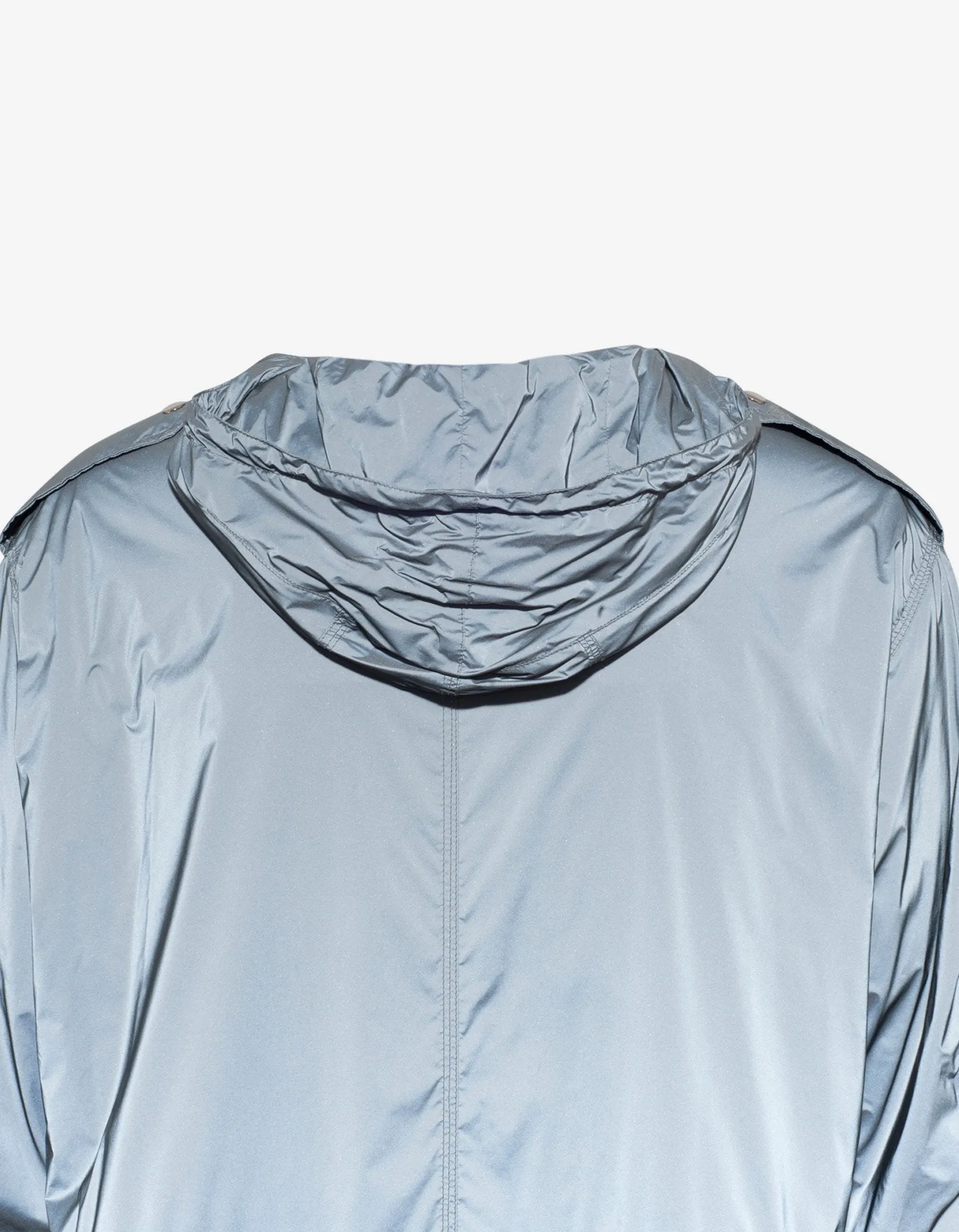 Grey Reflective Nylon Parka -