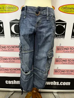 Guess Distressed Cargo Capris (Size 30)