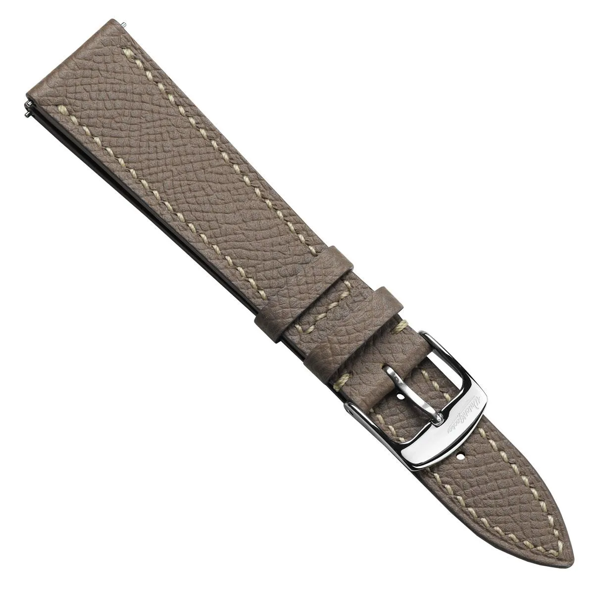 Hanley Textured Epsom Leather Watch Strap - Taupe