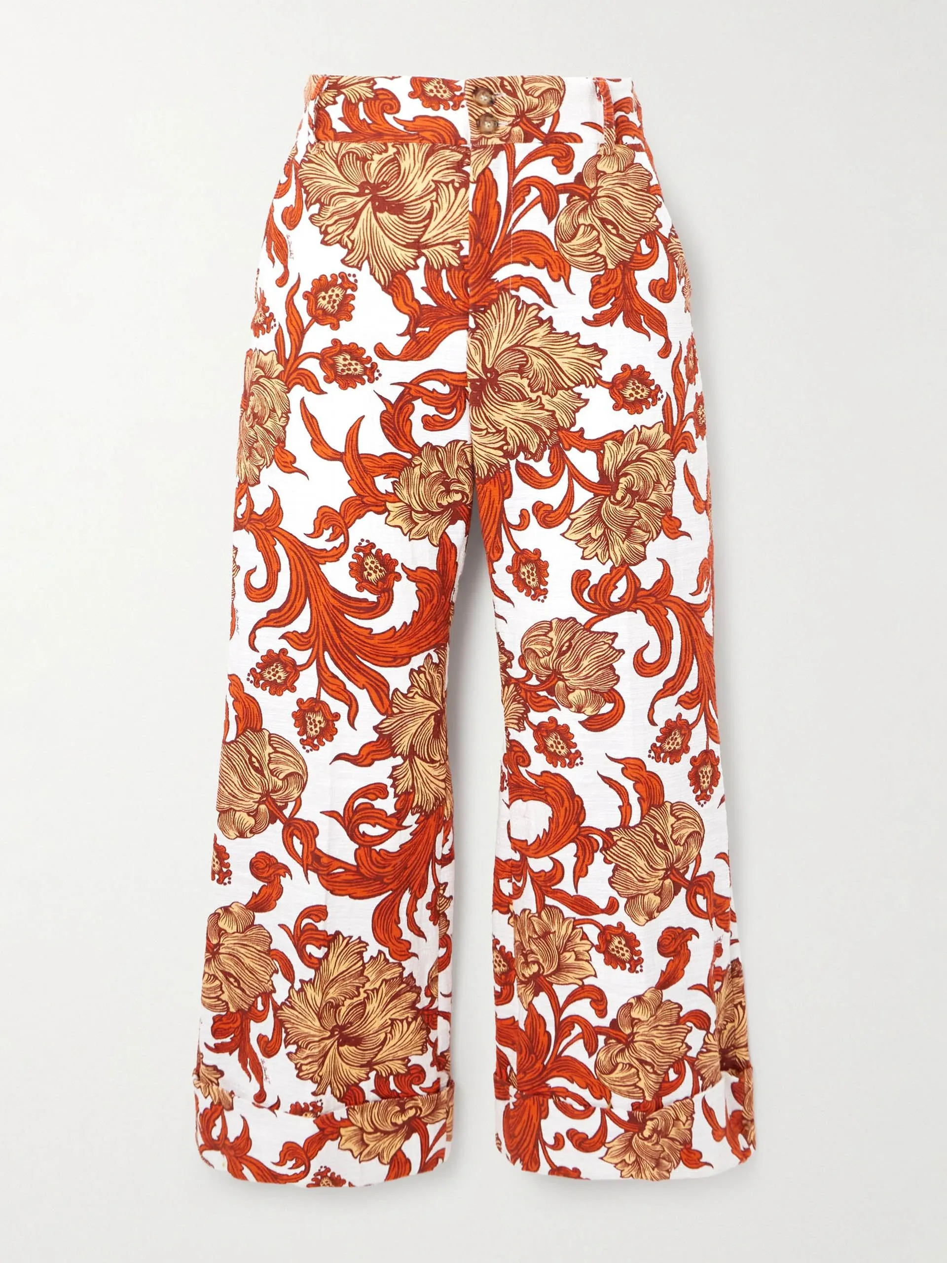 Hendrix printed cotton-blend flared pants