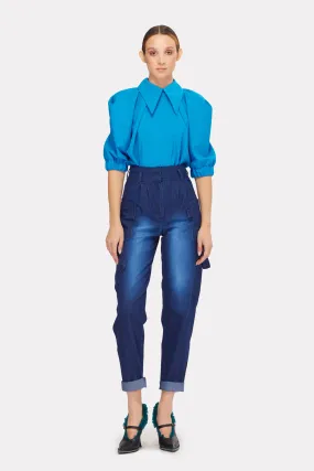 High Rise Mom Fit Jeans Cargo