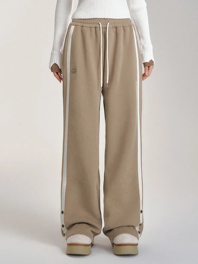 High-Waisted Casual Sports Wide-Leg Pants