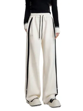 High-Waisted Casual Sports Wide-Leg Pants