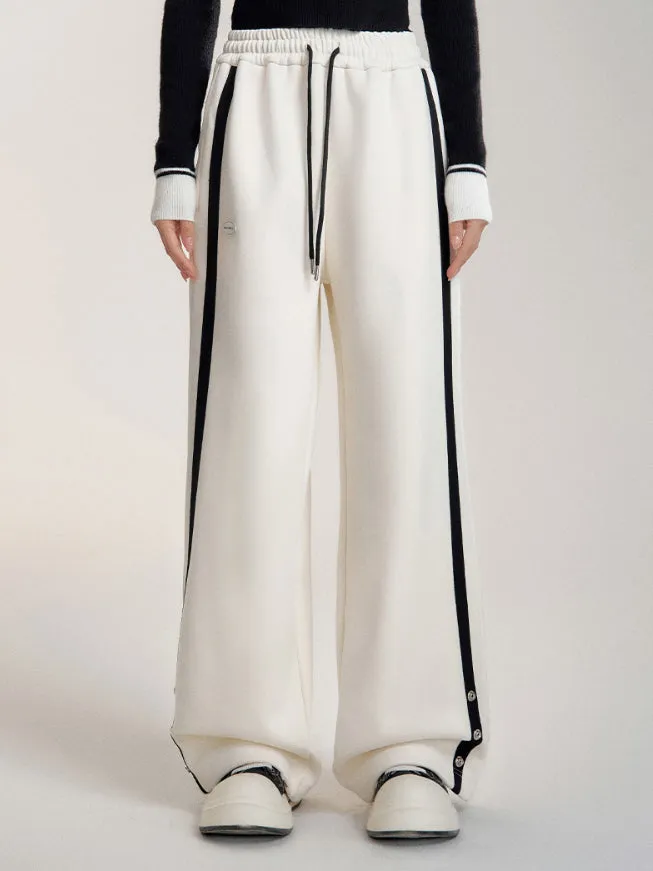 High-Waisted Casual Sports Wide-Leg Pants