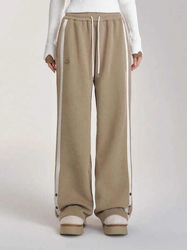 High-Waisted Casual Sports Wide-Leg Pants