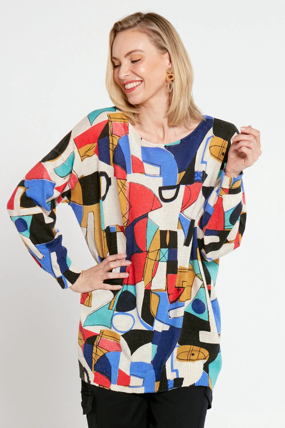 Jasper Knit Top - Kandinsky