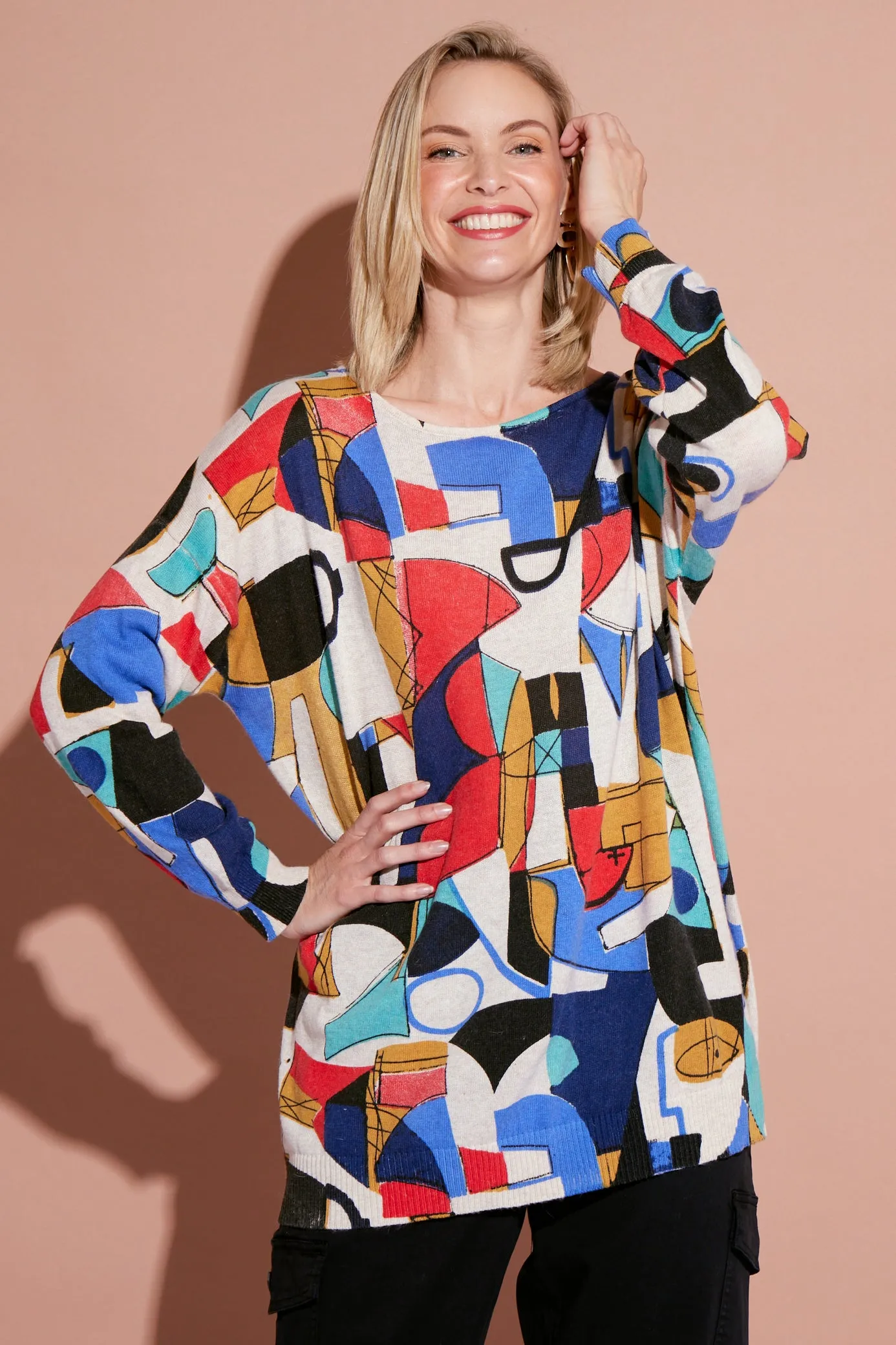 Jasper Knit Top - Kandinsky