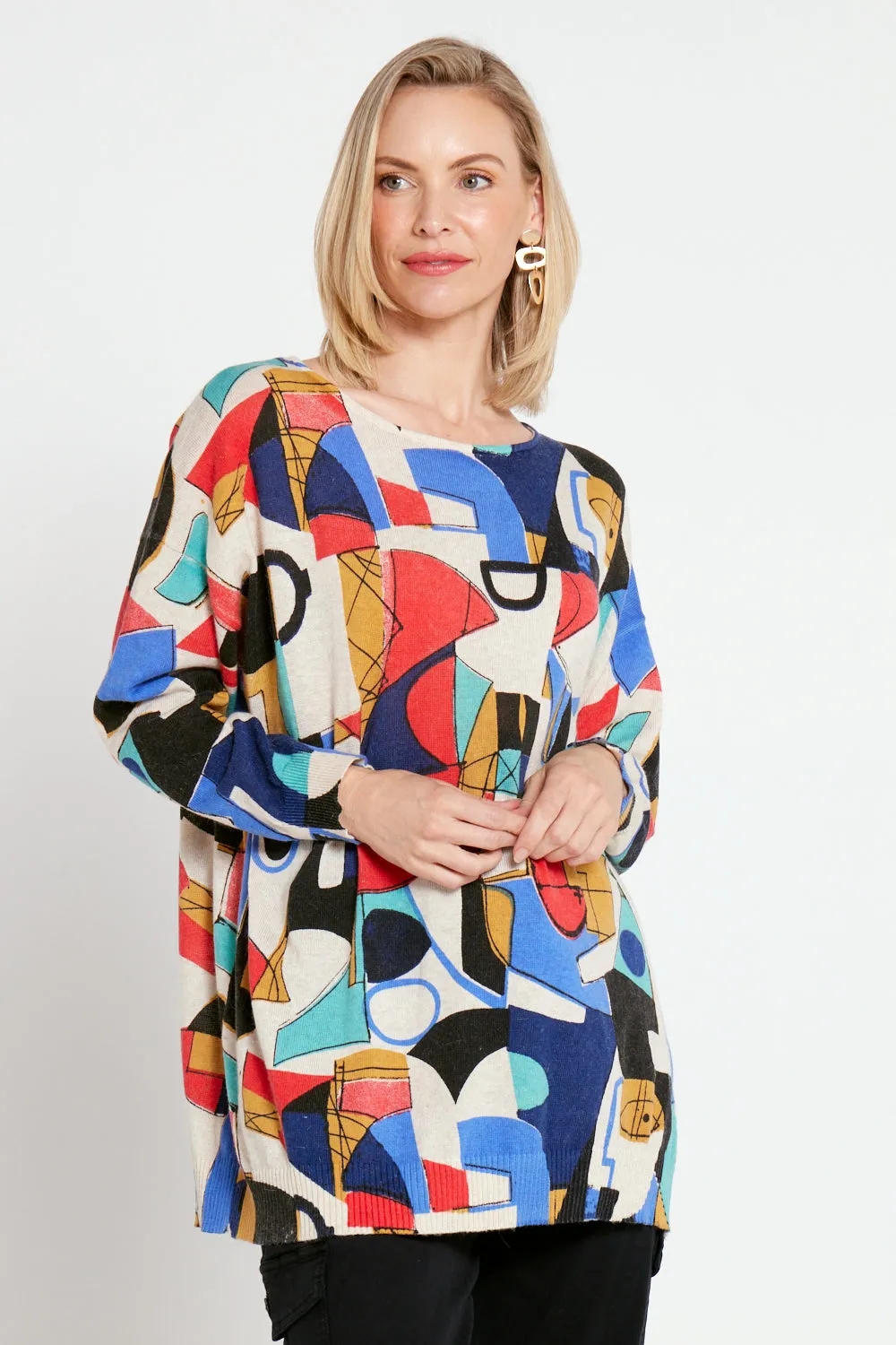 Jasper Knit Top - Kandinsky