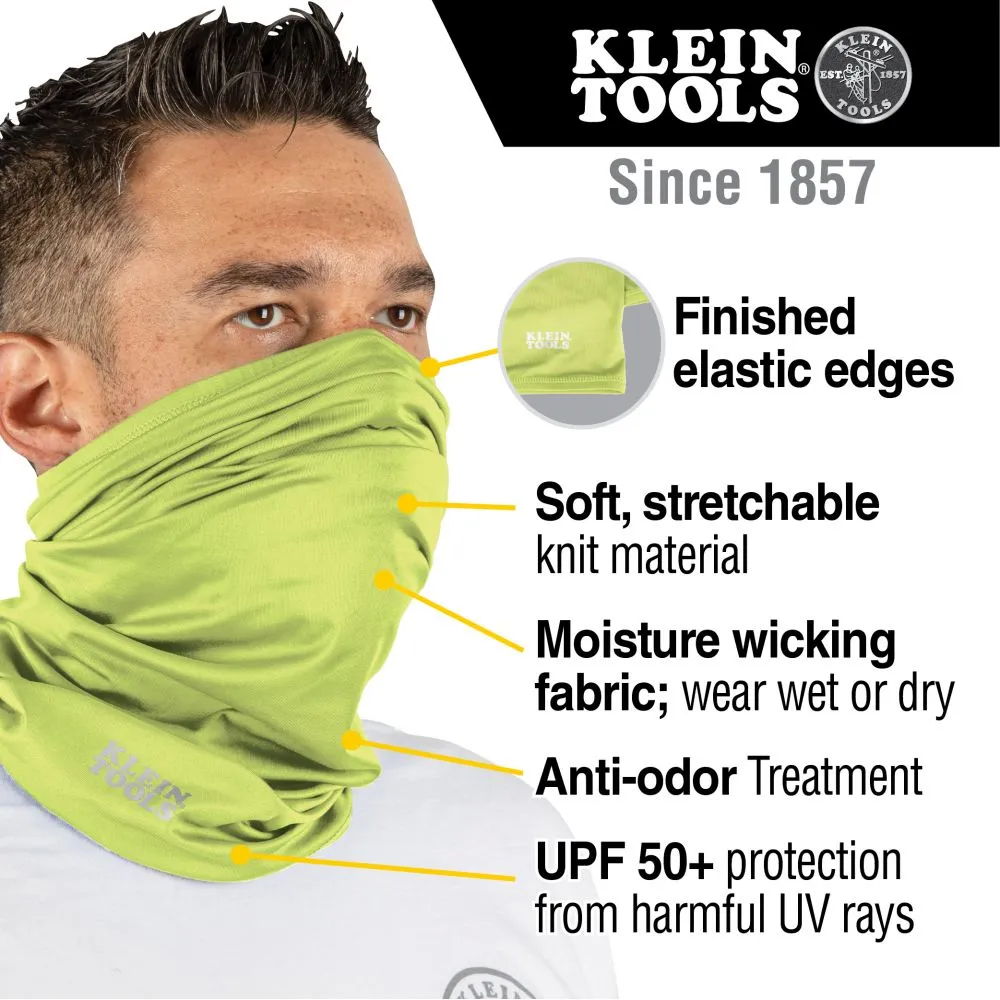 Klein Tools 60465 Neck and Face Cooling Band, High-Visibility Yellow