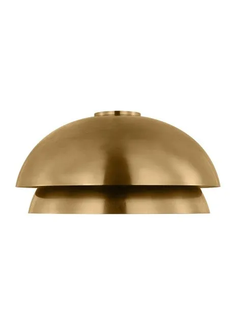 LED Flushmount in Natural Brass Finish by Visual Comfort Modern