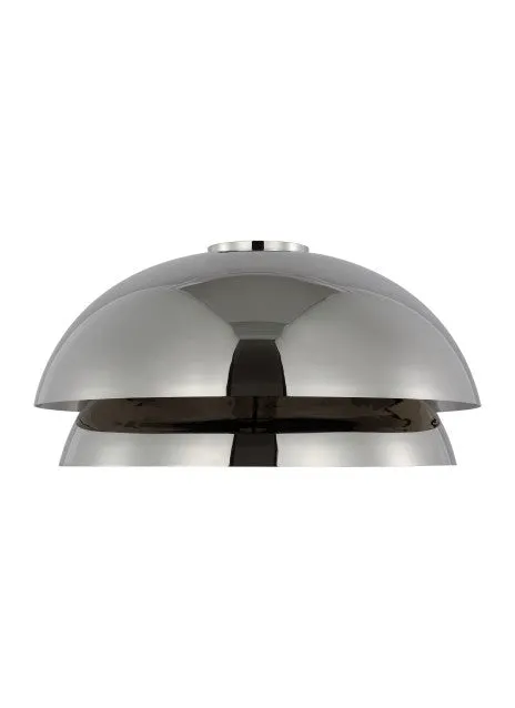 LED Flushmount in Polished Nickel Finish by Visual Comfort Modern