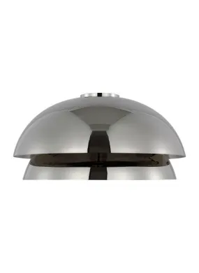 LED Flushmount in Polished Nickel Finish by Visual Comfort Modern