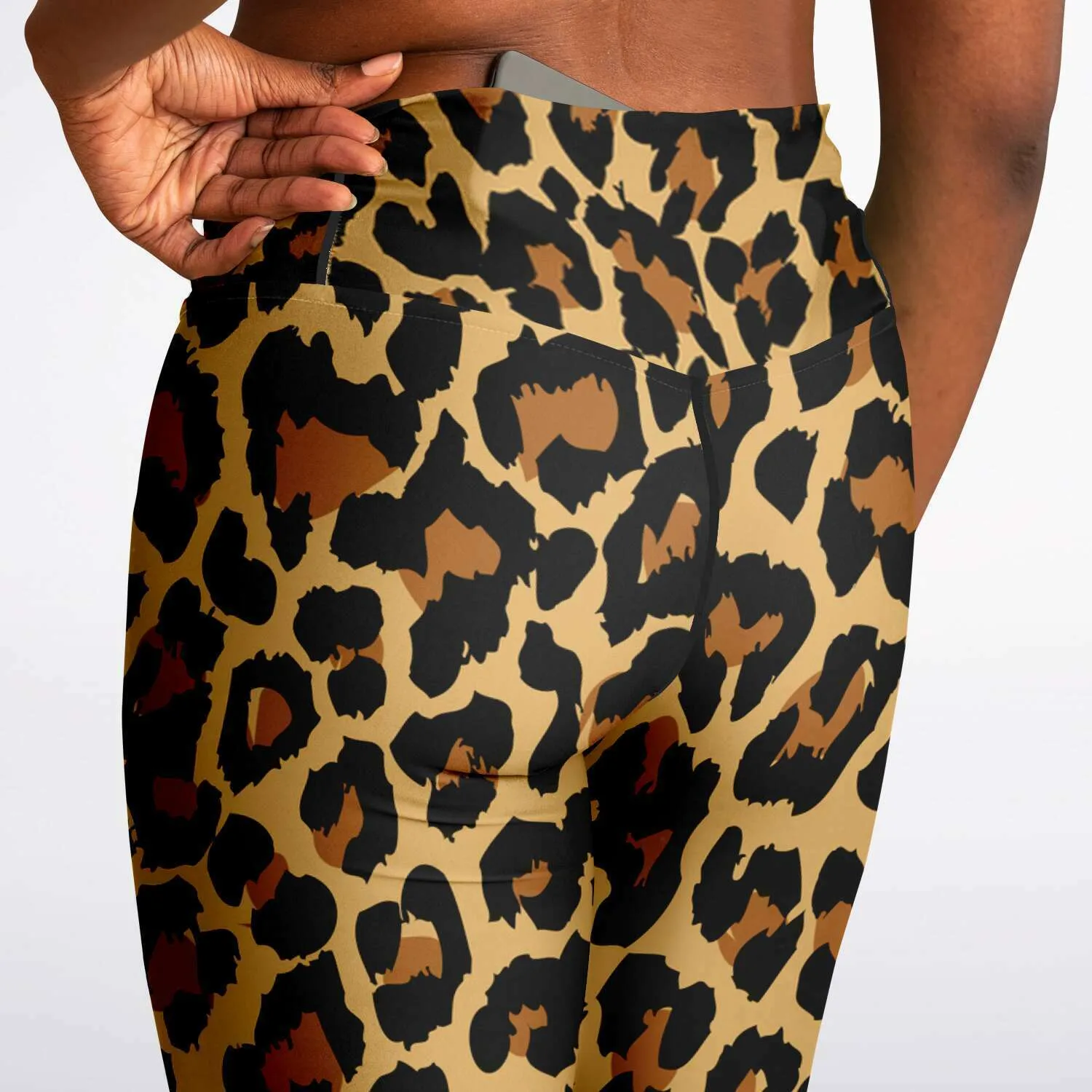 Leopard Flared Leggings, Animal Cheetah Print High Waisted Yoga Designer with Pockets Stretch Workout Sexy Flare Pants