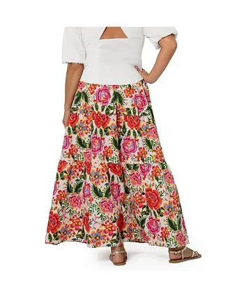 Leota Women's Maxi Evelyn Skirt Red Size 3X