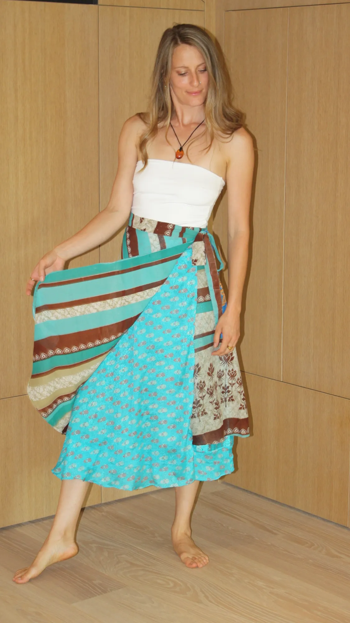 Long Multi Wear Reversible Skirt - Lotus