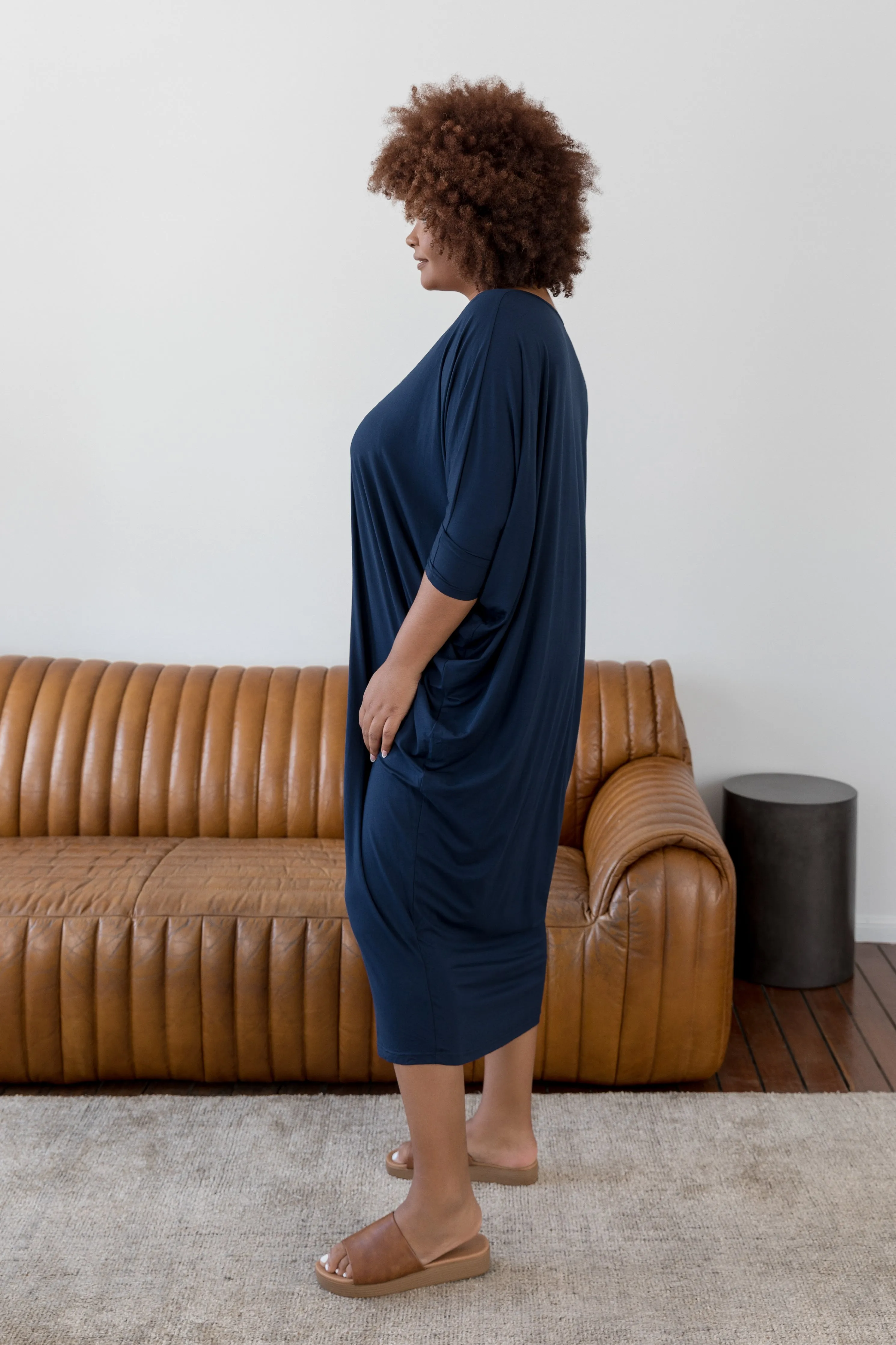 Long Sleeve Maxi Miracle Dress | Navy