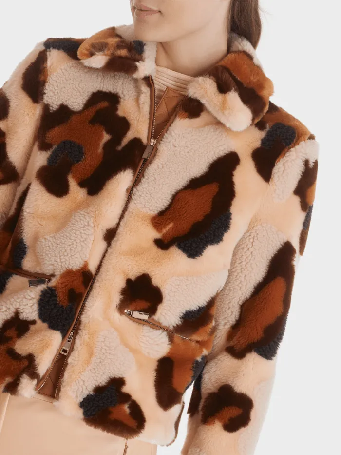 Marc Cain Collections T Animal Print Teddy Coat TC 12.05 W82 COL 209