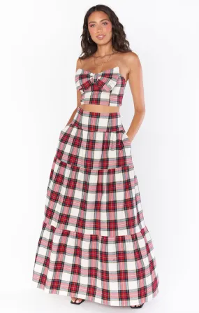 Melody Maxi Skirt ~ Winter Plaid