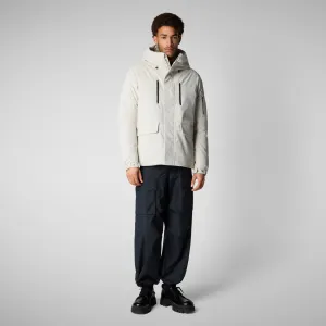 Men's  hooded parka Hiram in rainy beige