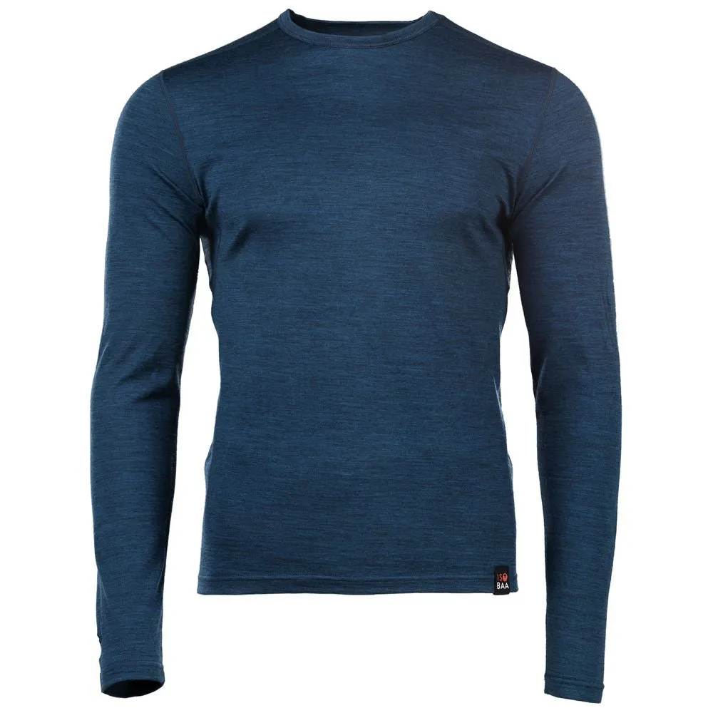 Mens Merino 180 Long Sleeve Crew (Petrol)