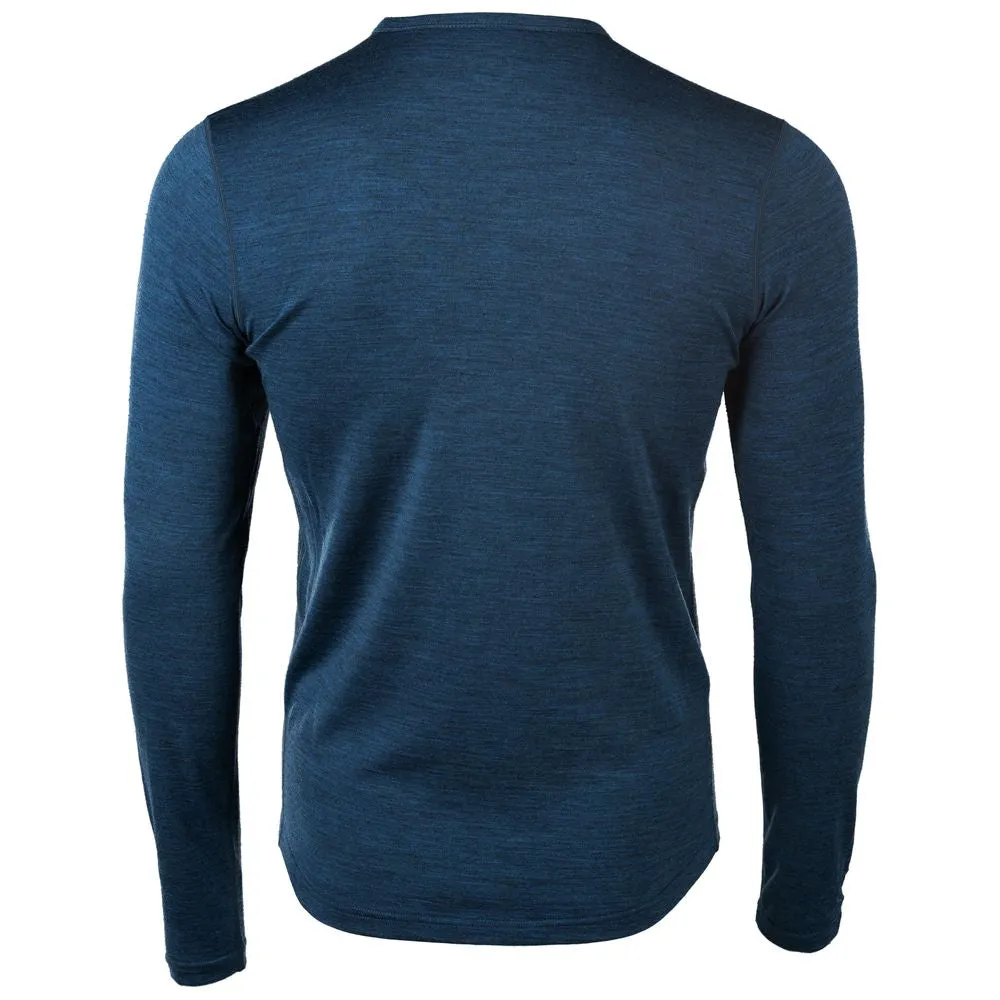 Mens Merino 180 Long Sleeve Crew (Petrol)