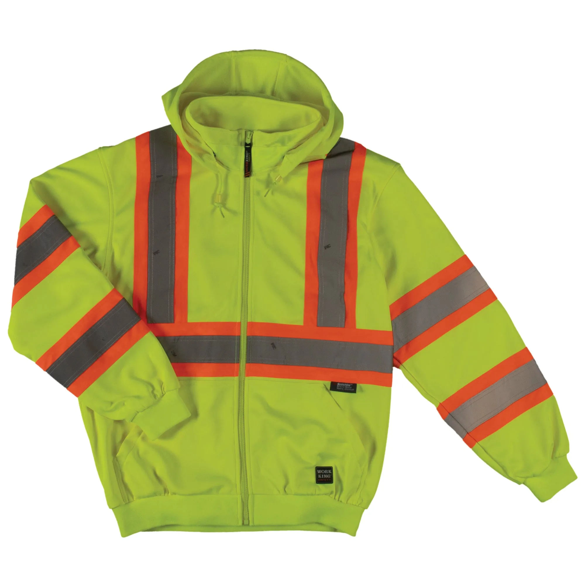 Men's Work King Hi-Visibility Zip Front Hoody