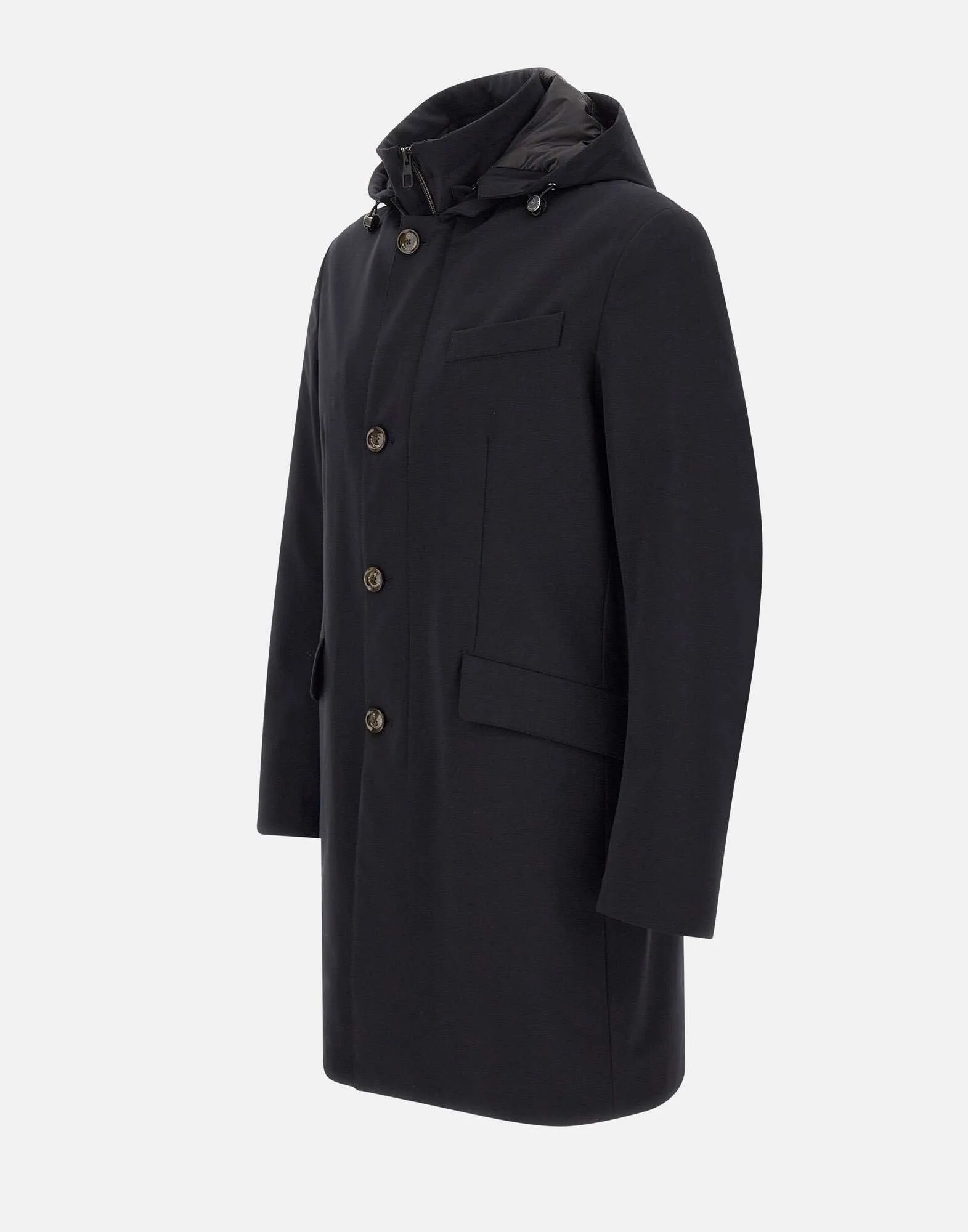 Midnight Blue Padded Parka with Hood