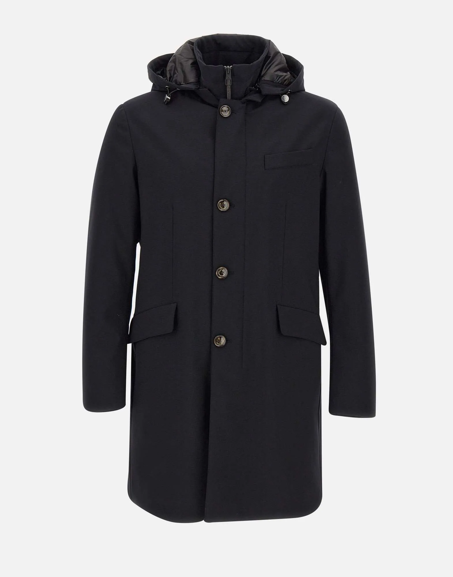 Midnight Blue Padded Parka with Hood