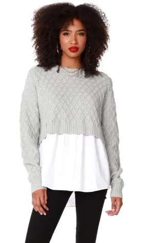 Mixed Layer Crewneck Top