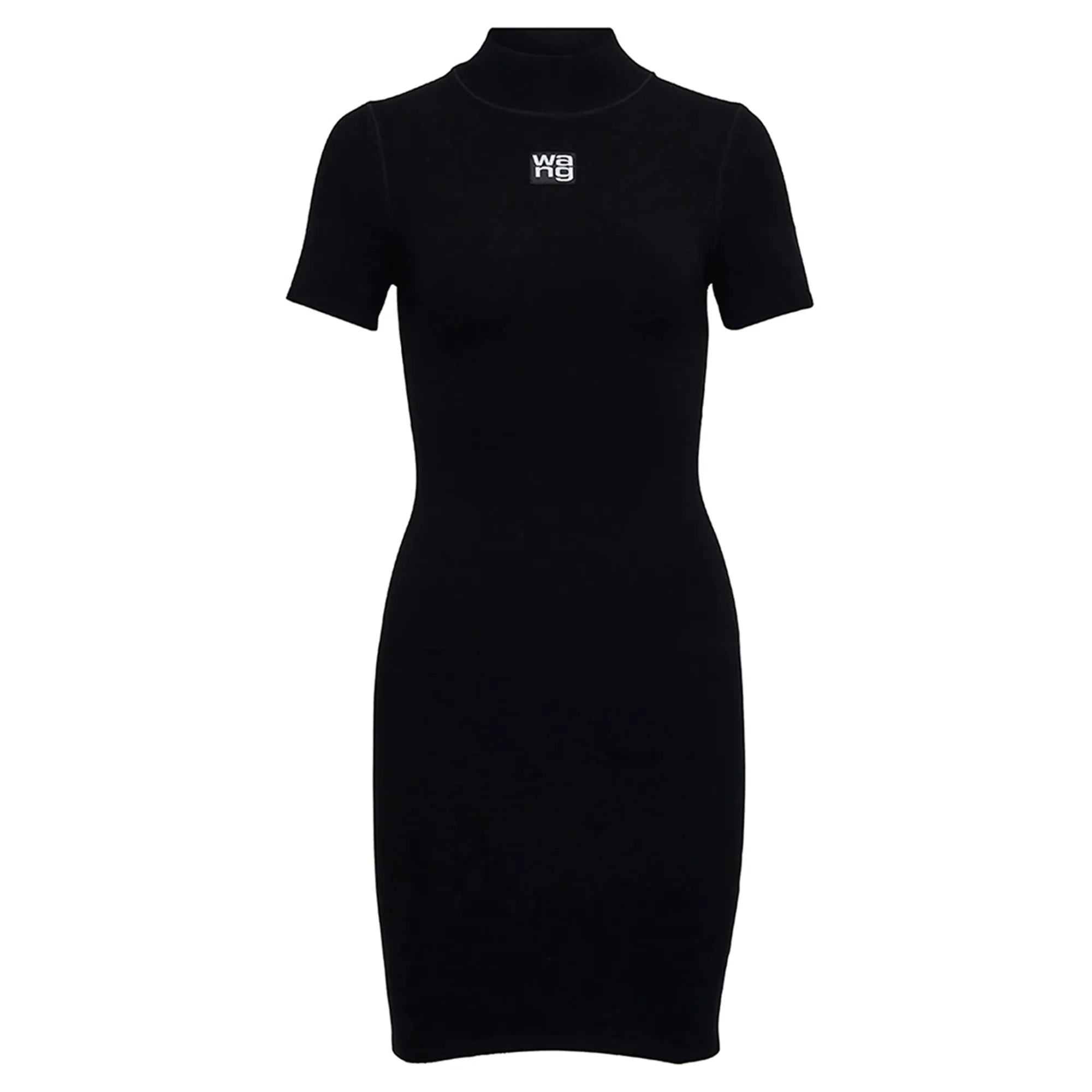 Mock Neck Tee Dress In Bodycon Knit