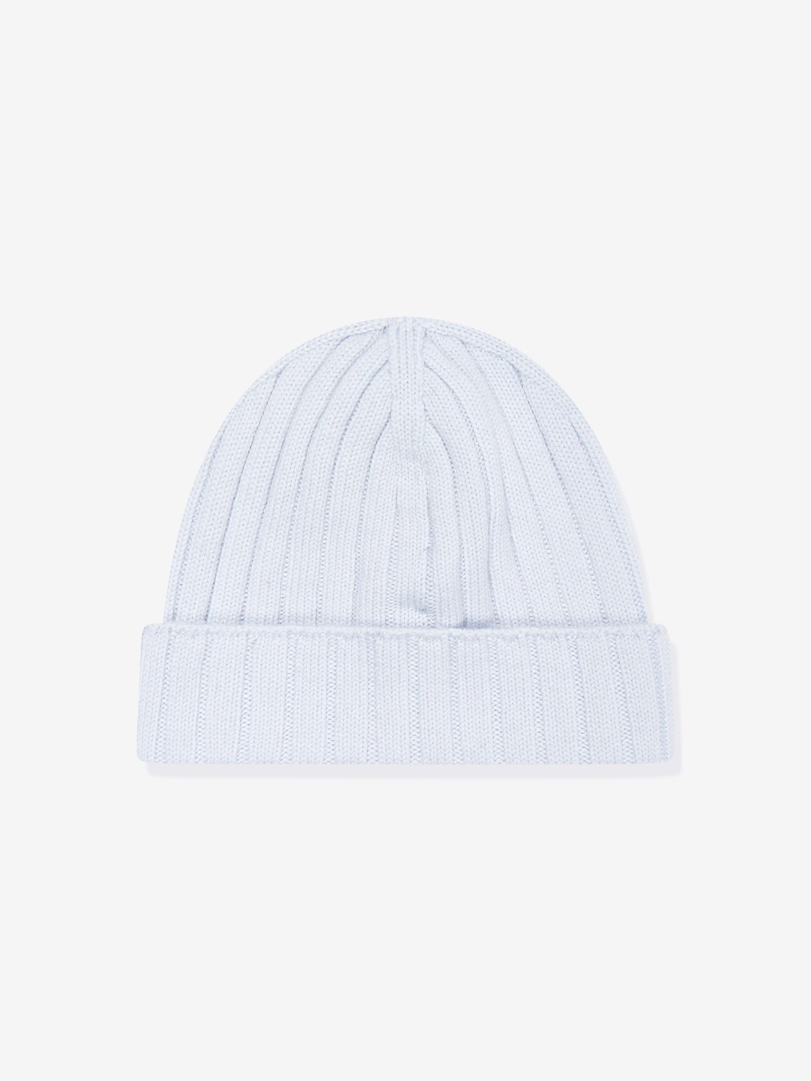 Moncler Enfant Baby Wool Knitted Beanie Hat in Blue