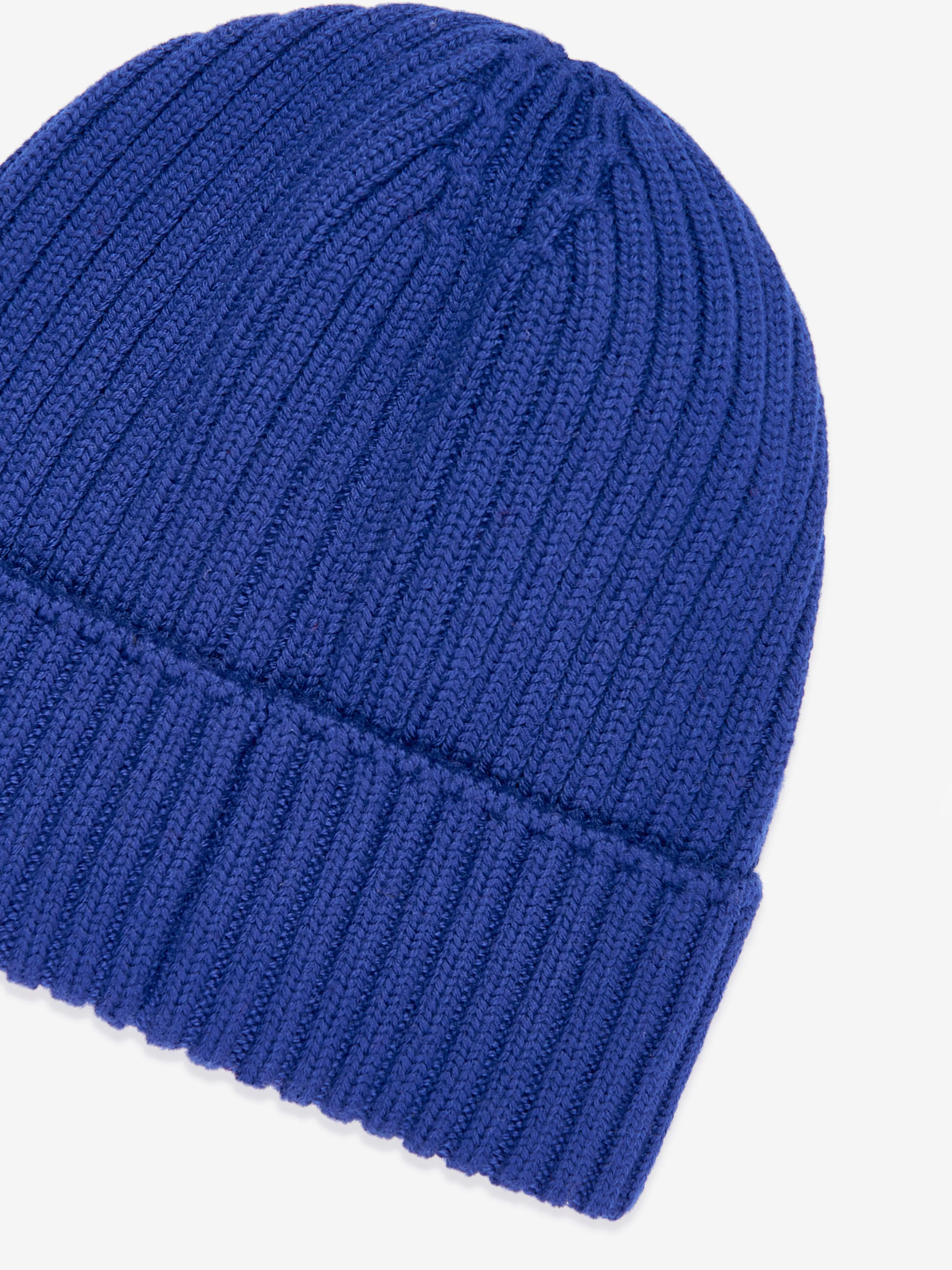 Moncler Enfant Boys Wool Beanie Hat in Blue