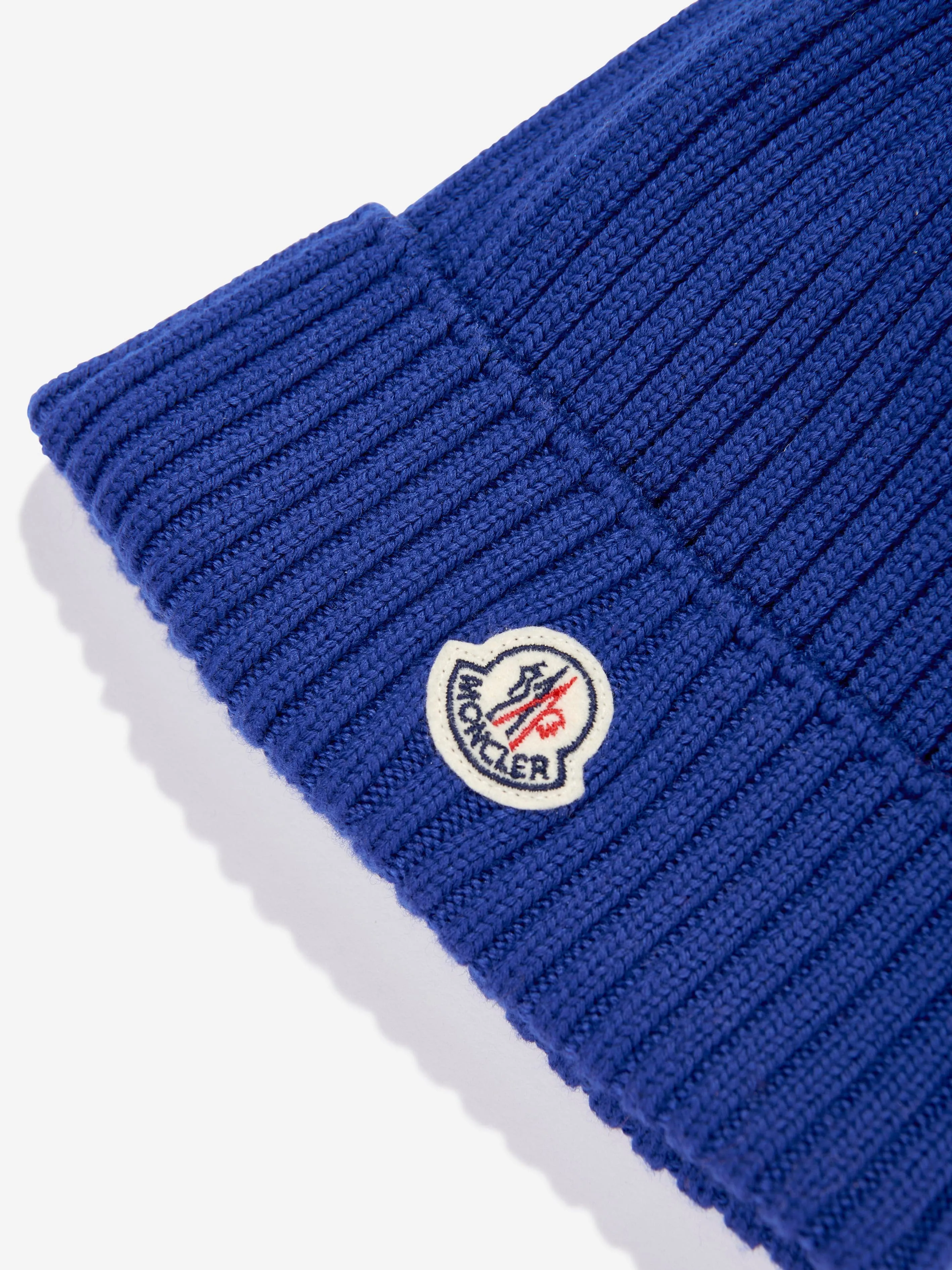 Moncler Enfant Boys Wool Beanie Hat in Blue