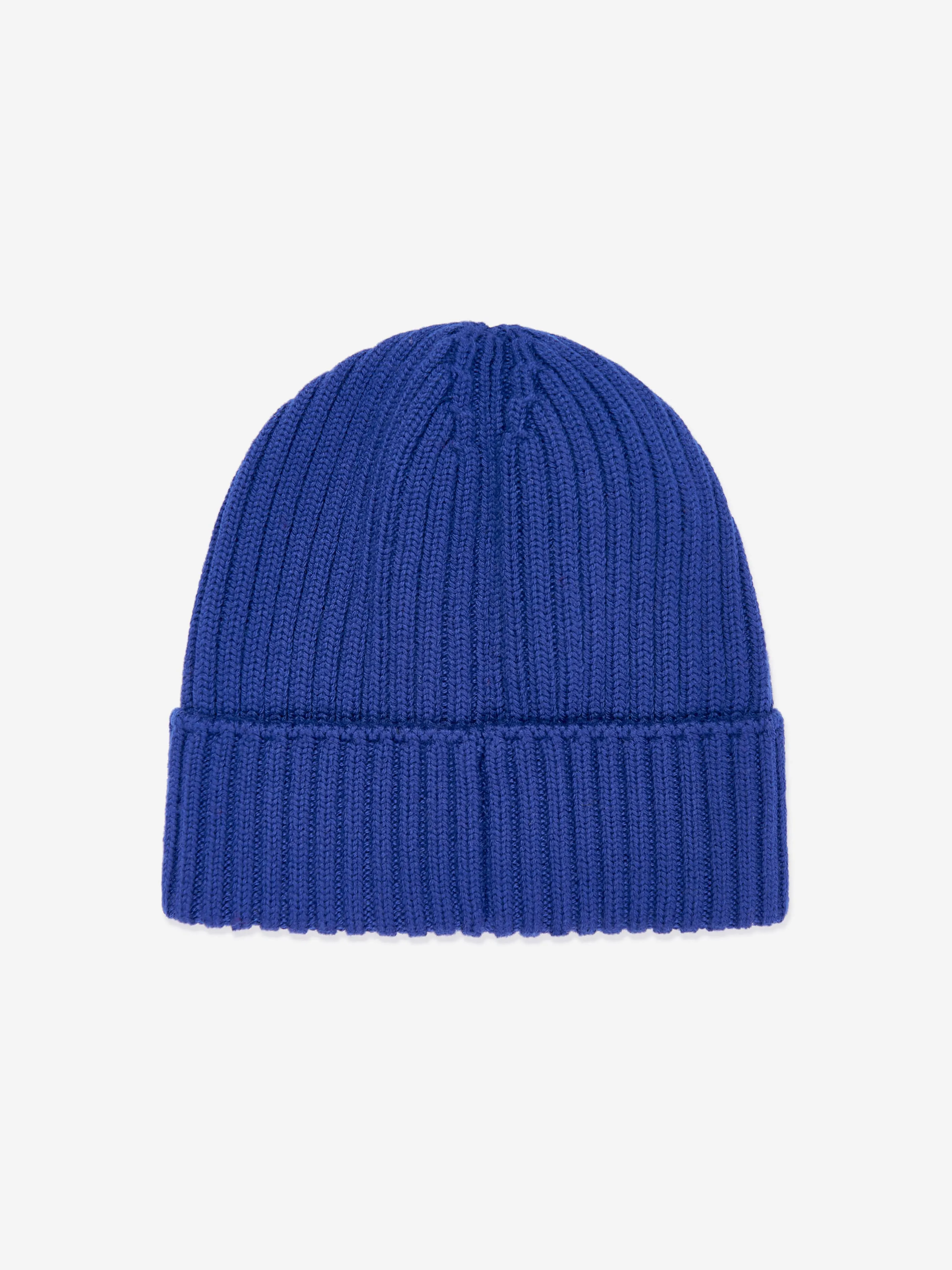 Moncler Enfant Boys Wool Beanie Hat in Blue