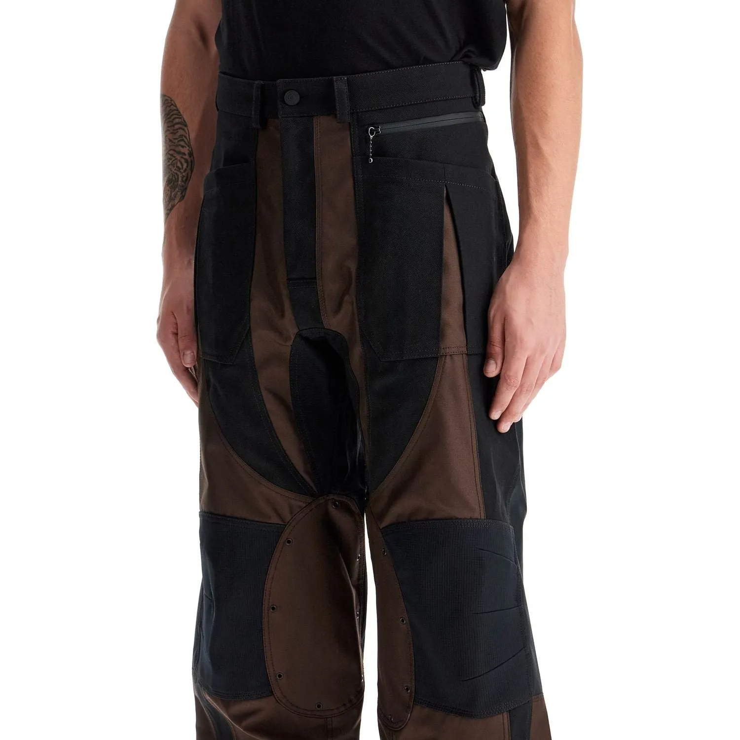 Mugler patchwork cargo pants with