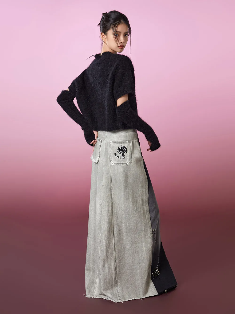 MUKZIN New style Spliced Loose Comfortable Skirt