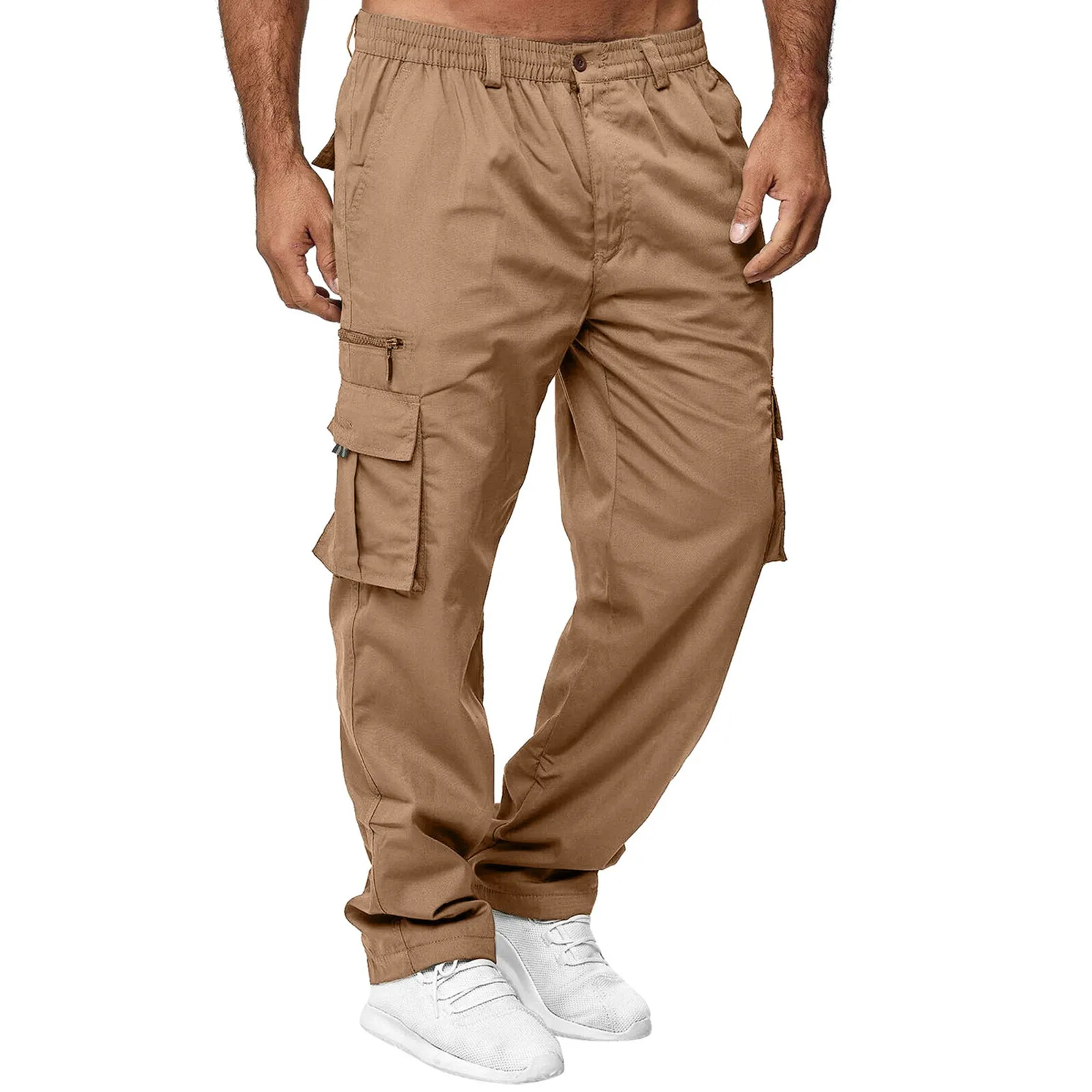 MULTI-POCKET ZIPPER CARGO PANTS