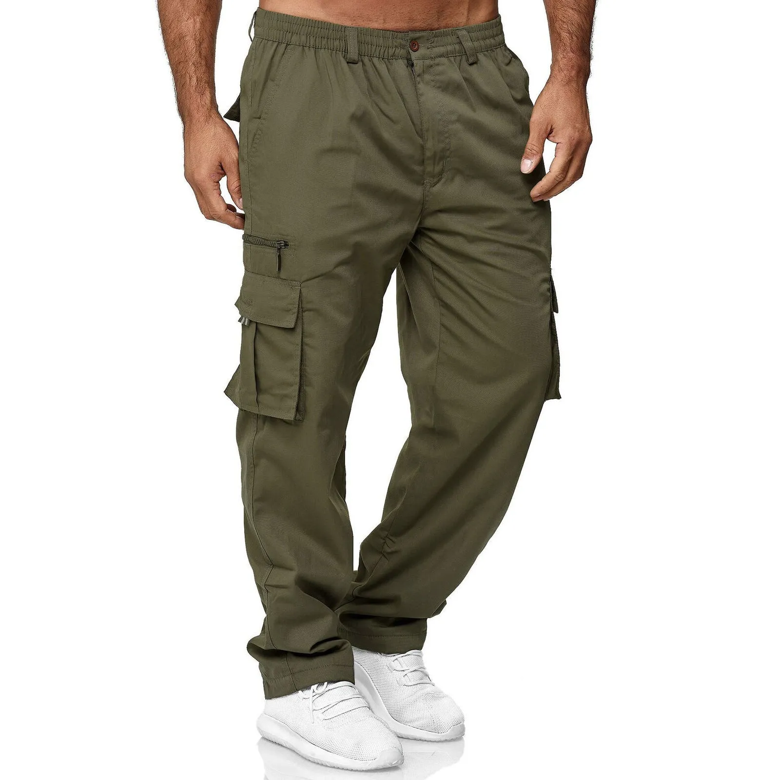 MULTI-POCKET ZIPPER CARGO PANTS