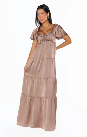 Nicole Maxi Dress ~ Dune Luxe Satin