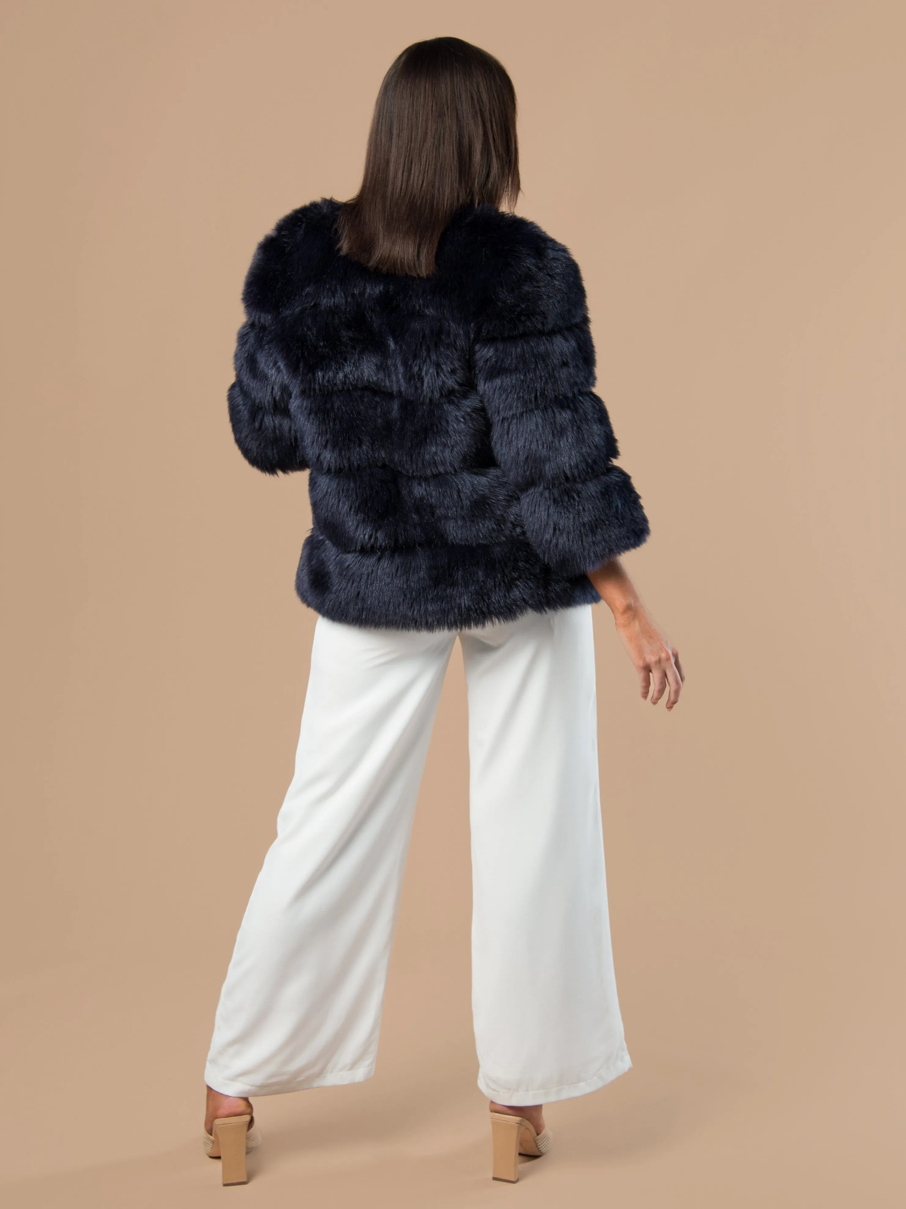 Nine Point Faux Fur Coat