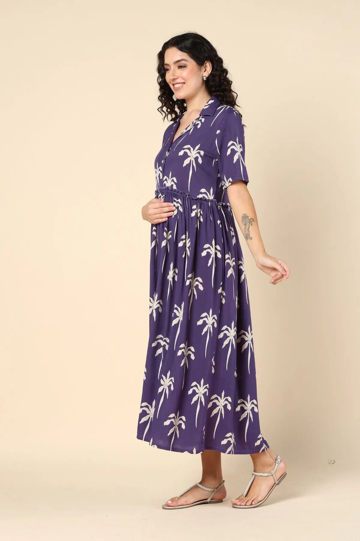 Oceanic Zipless Maternity Dresses with Pocket