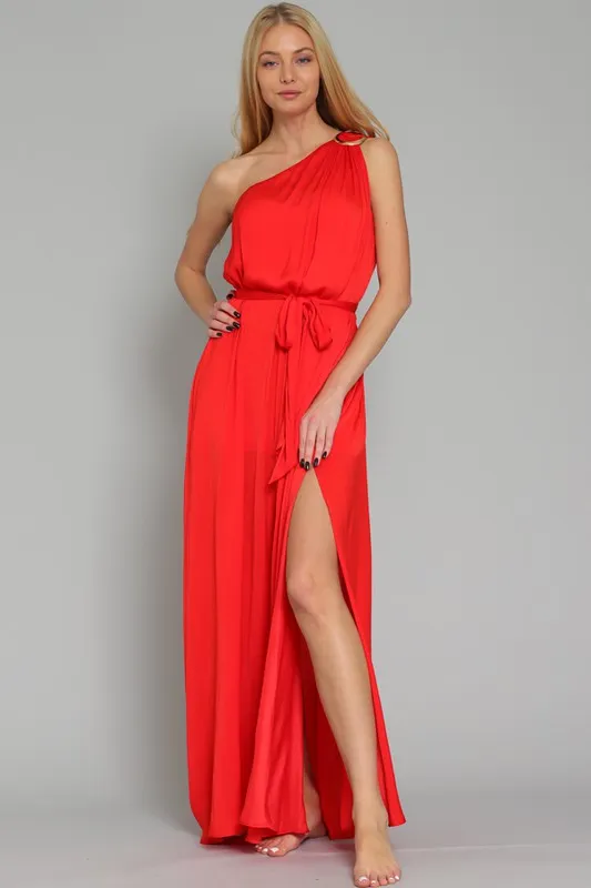 One Shoulder Maxi Dress