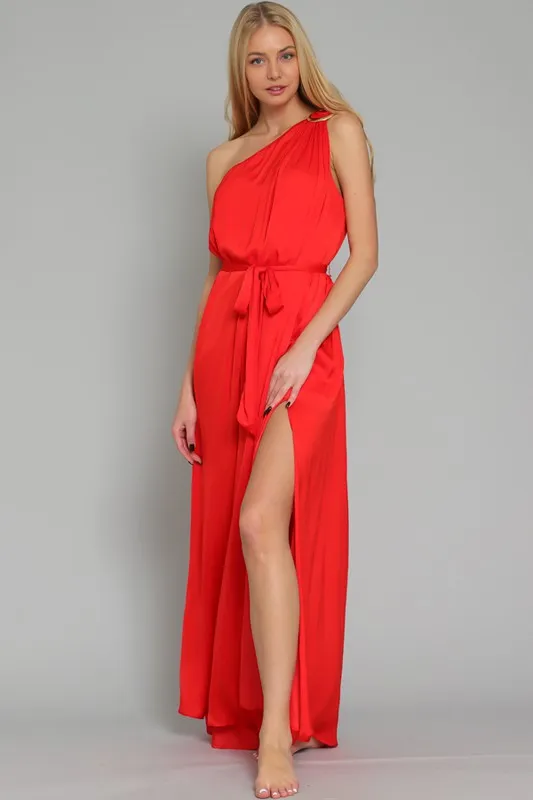 One Shoulder Maxi Dress