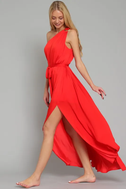 One Shoulder Maxi Dress