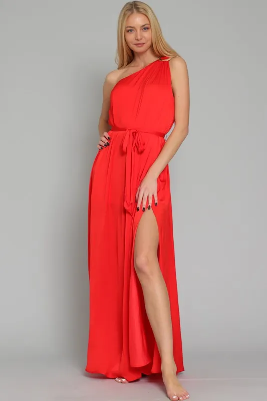 One Shoulder Maxi Dress